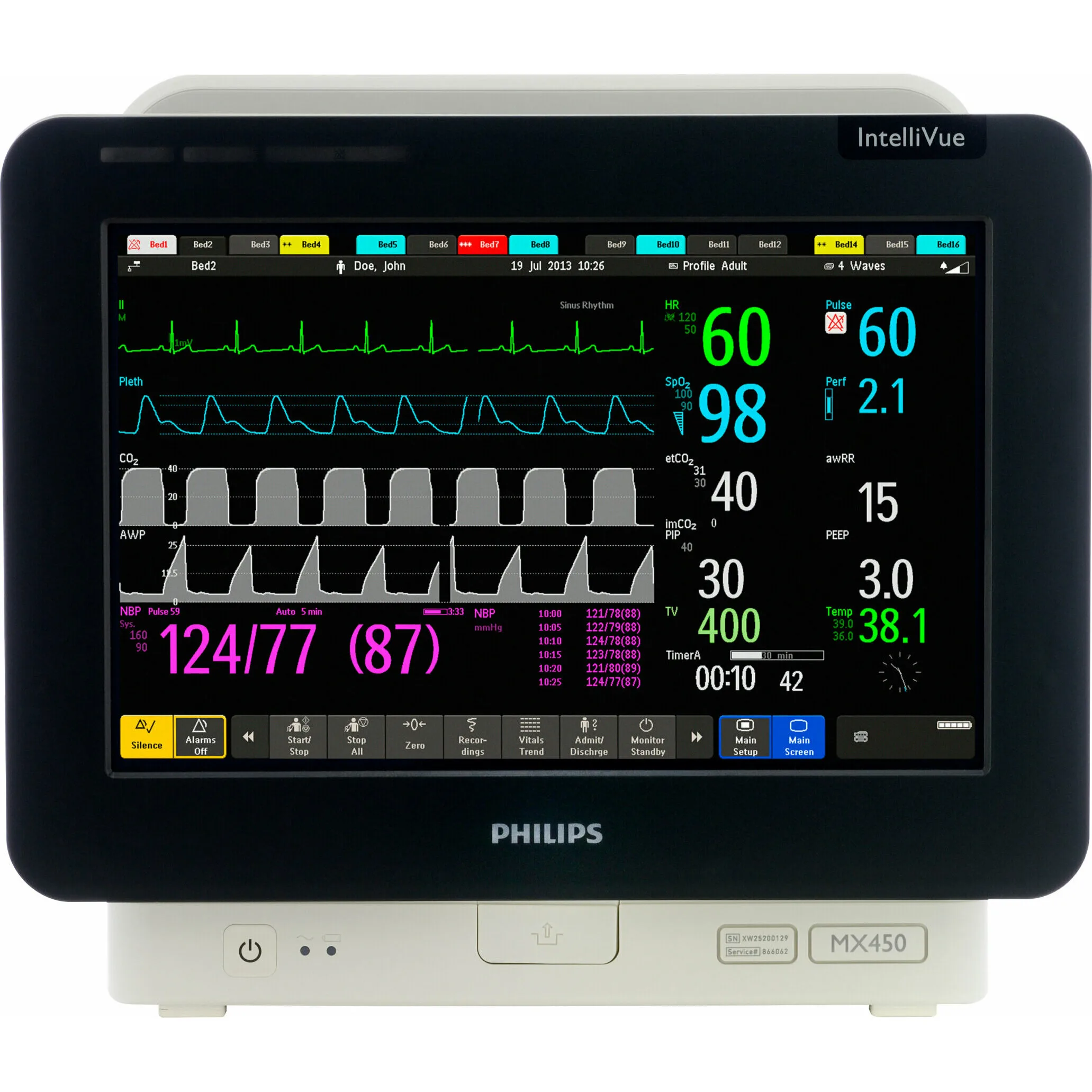 Philips IntelliVue MX450 прикроватный монитор пациента